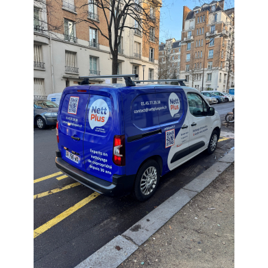 Flocage v&eacute;hicule autocollant utilitaire voiture lettrage logo QRcode image 2